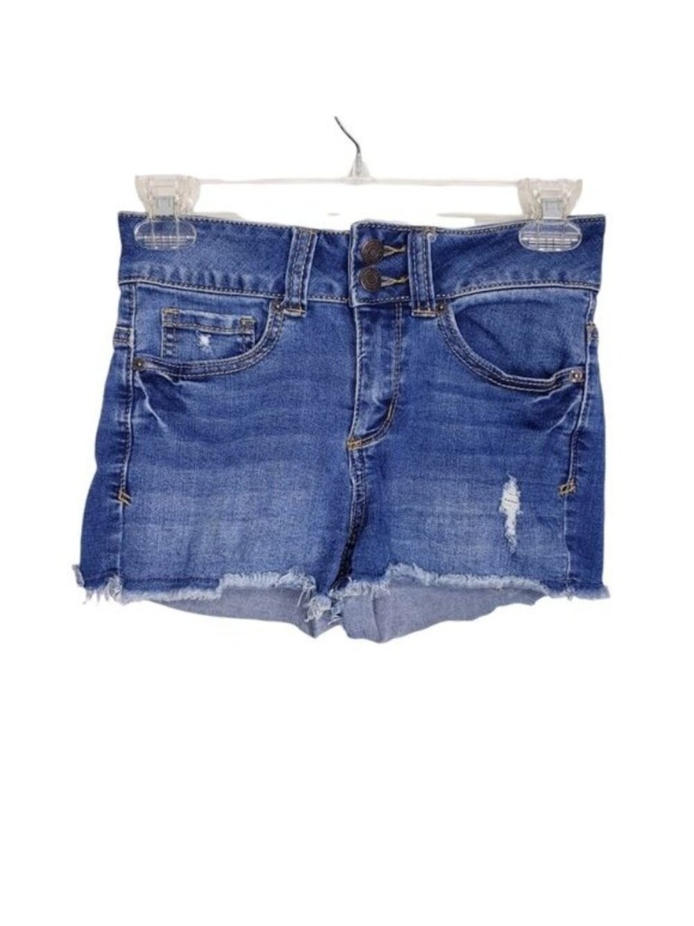 Mudd Flex Stretch Distressed Cutoff Denim Jean Shorts Size 1